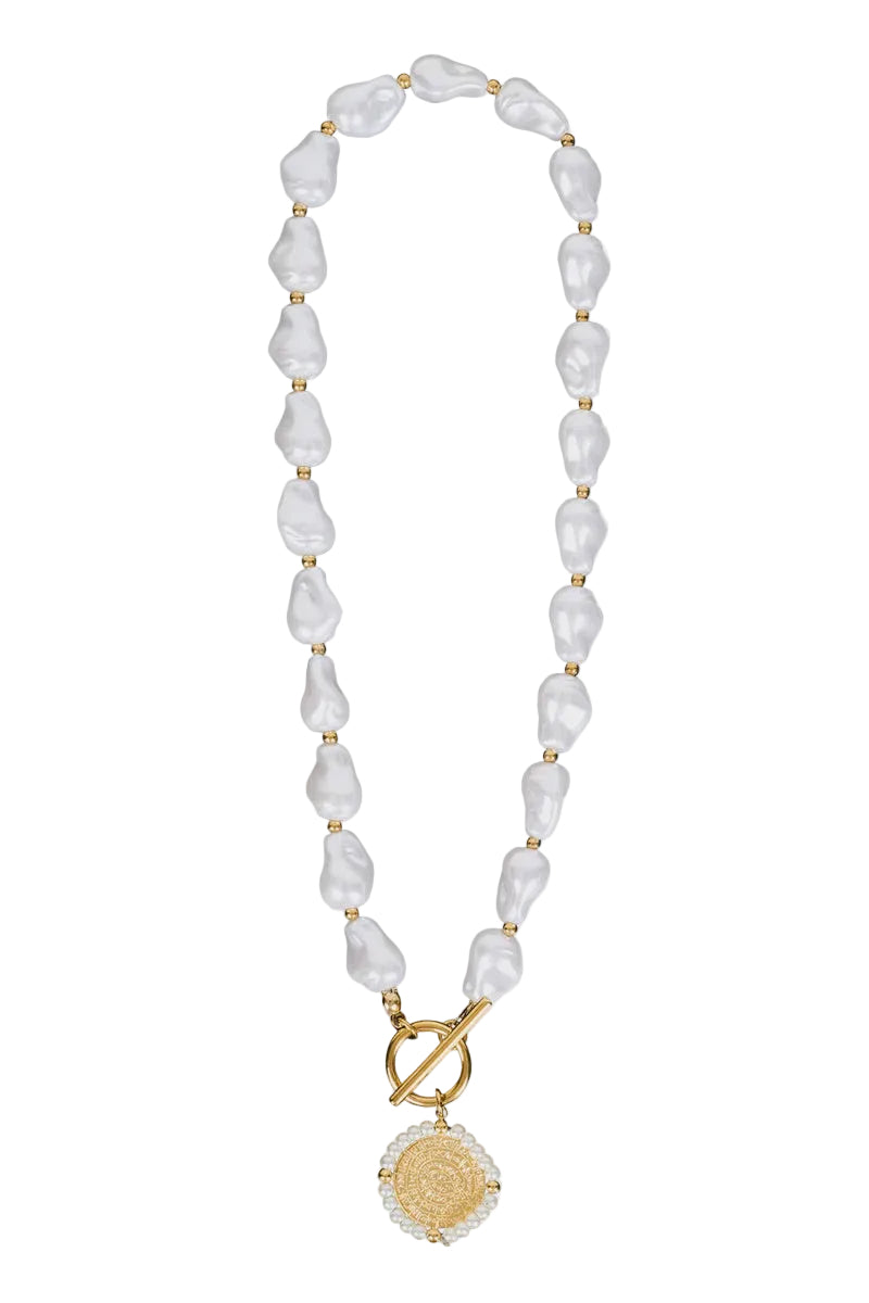 San Necklace / Pearl Coin
