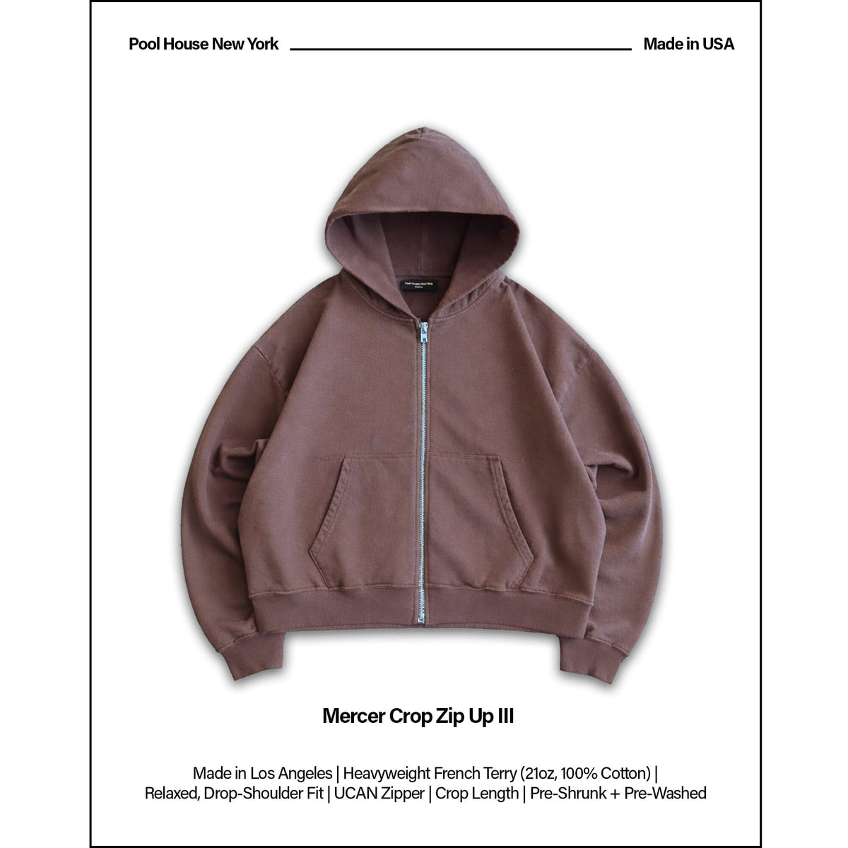 Mercer Crop Zip III | Relaxed. Drop-Shoulder