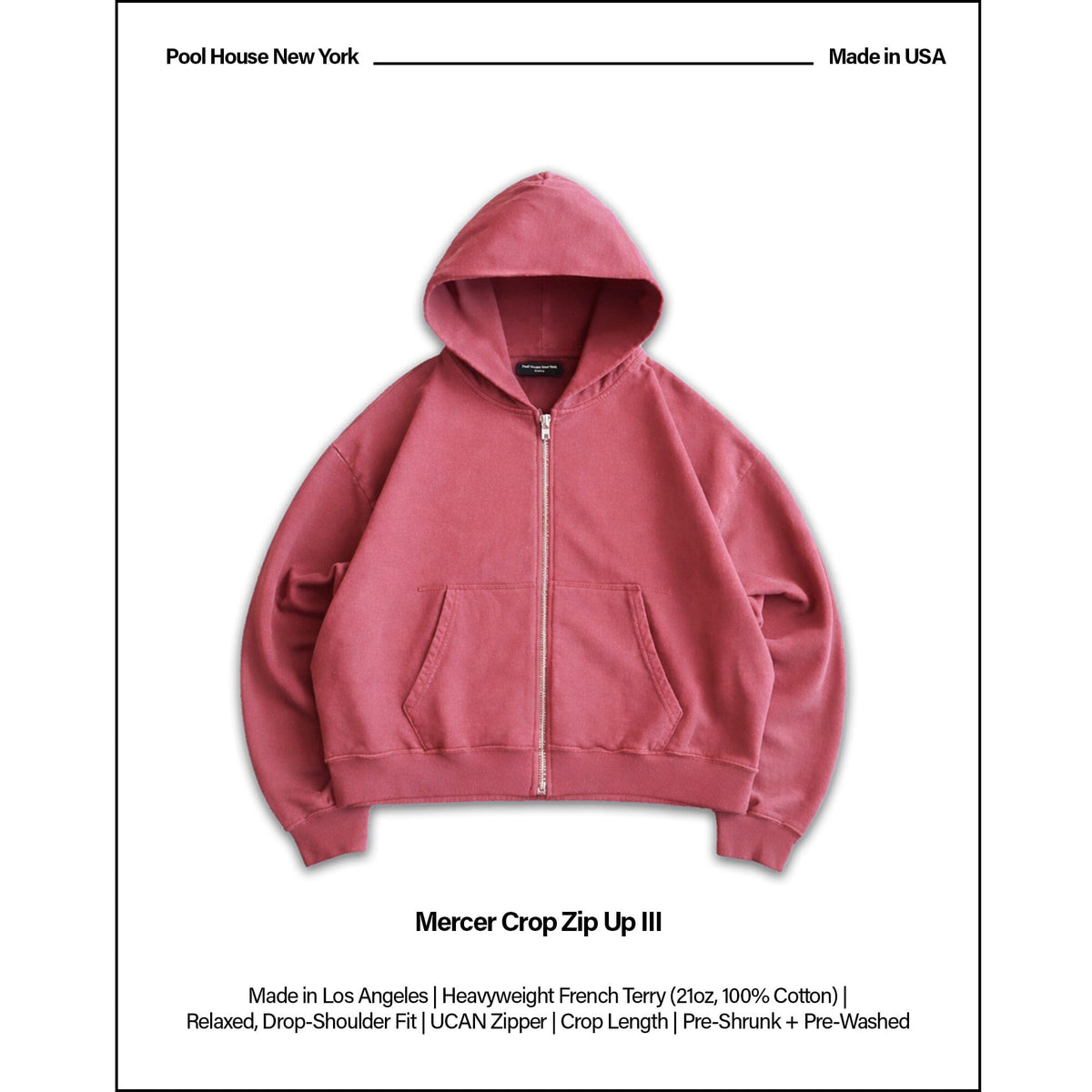 Mercer Crop Zip III | Relaxed. Drop-Shoulder