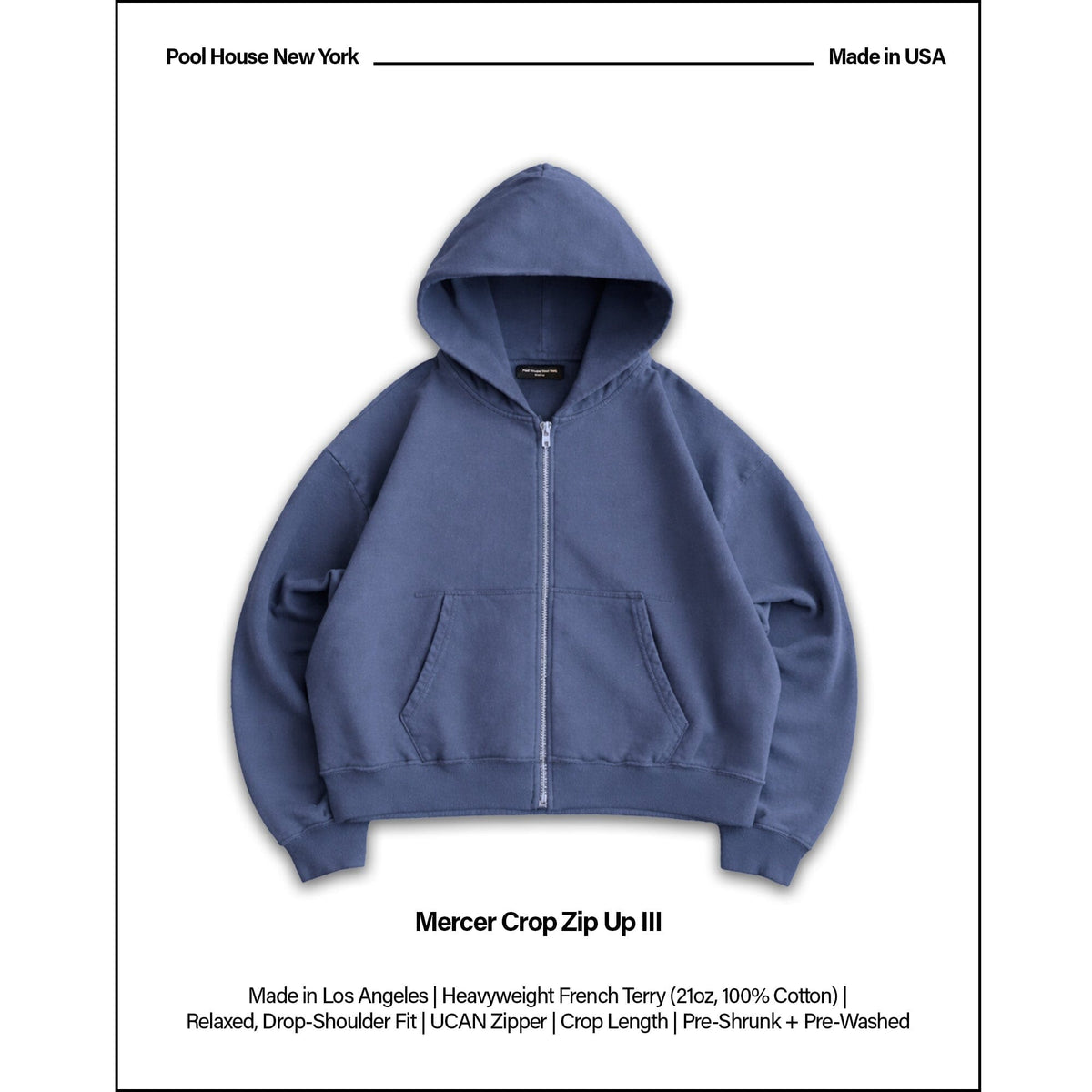 Mercer Crop Zip III | Relaxed. Drop-Shoulder