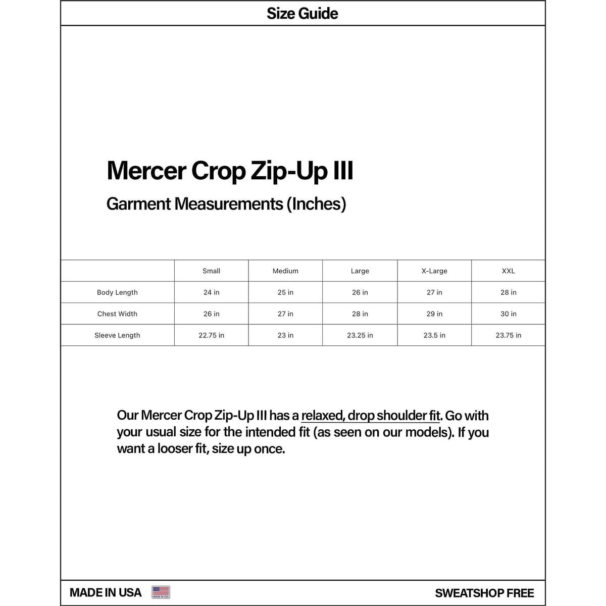 Mercer Crop Zip III | Relaxed. Drop-Shoulder