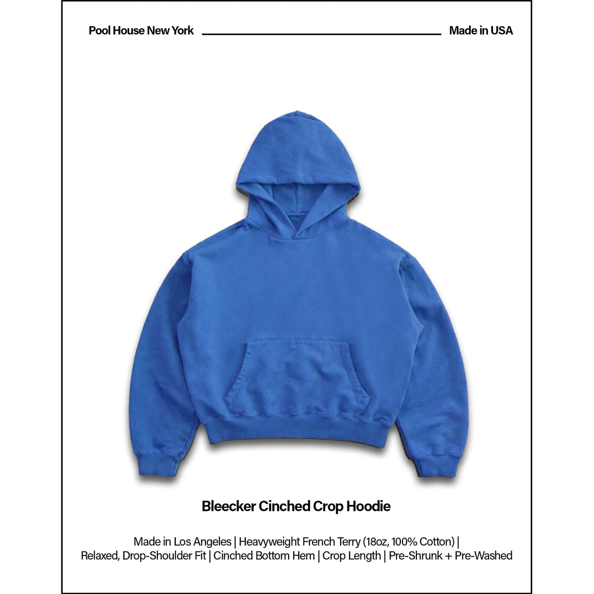 Bleecker Cinched Crop Hoodie | Relaxed. Drop-Shoulder
